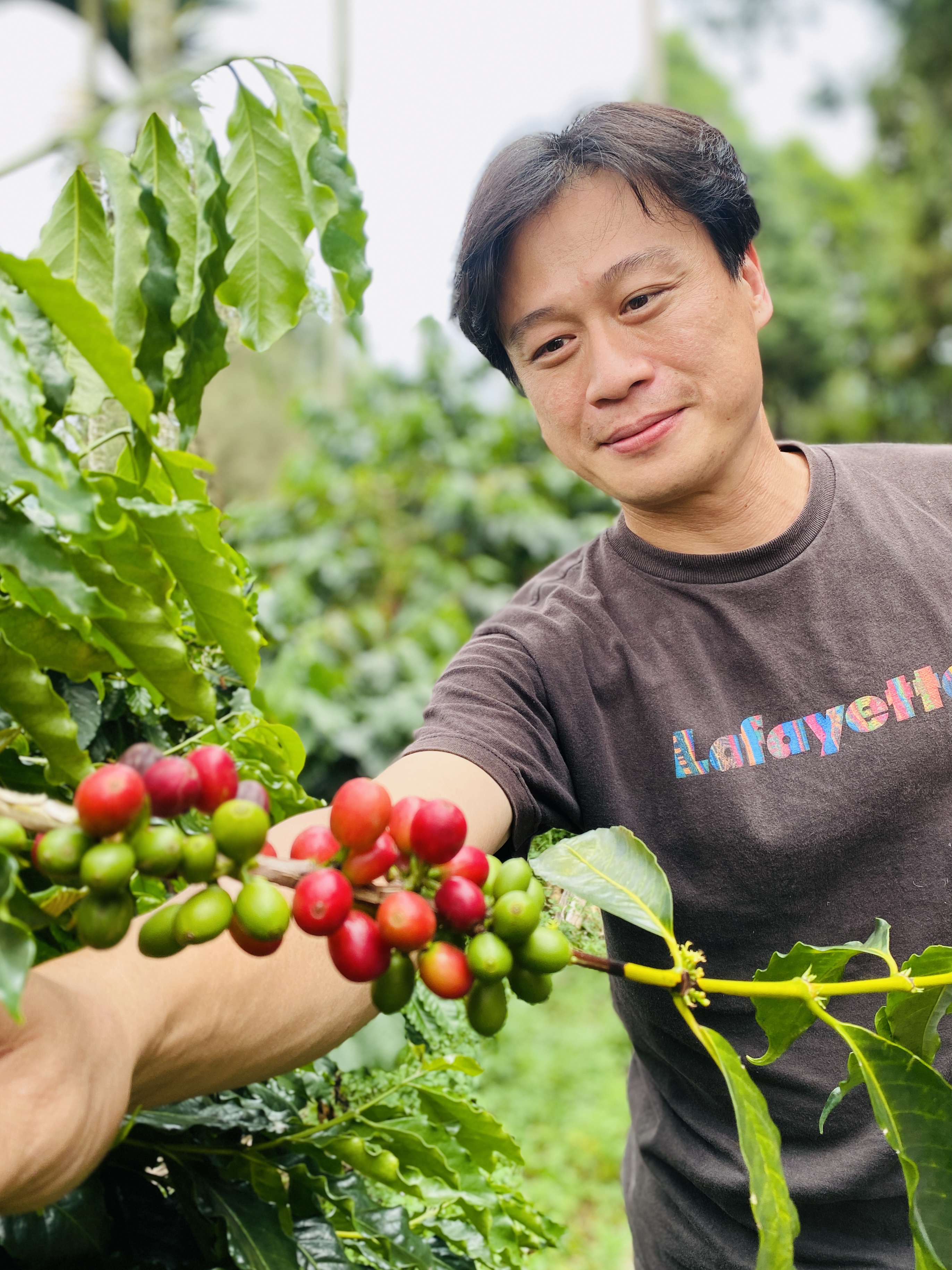 休區理事長黃國鋒結合咖啡推動浪漫農遊。