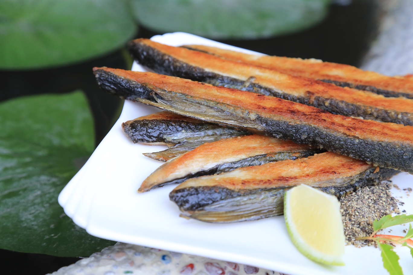 長盈海味屋不敗招牌，以虱目魚魚嶺煎成的菲力，香酥脆又有油脂鮮甜。