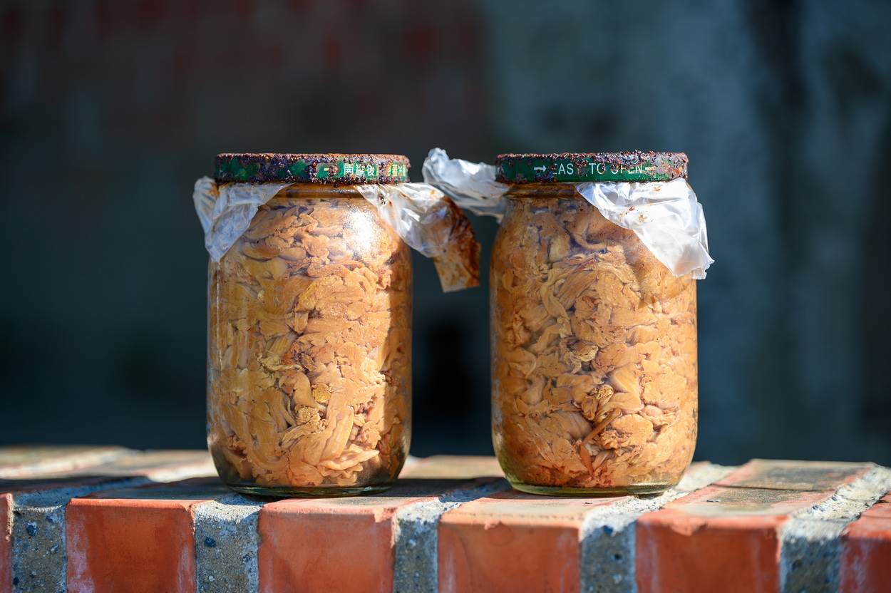 高麗菜製成的高麗菜乾，香味濃郁。