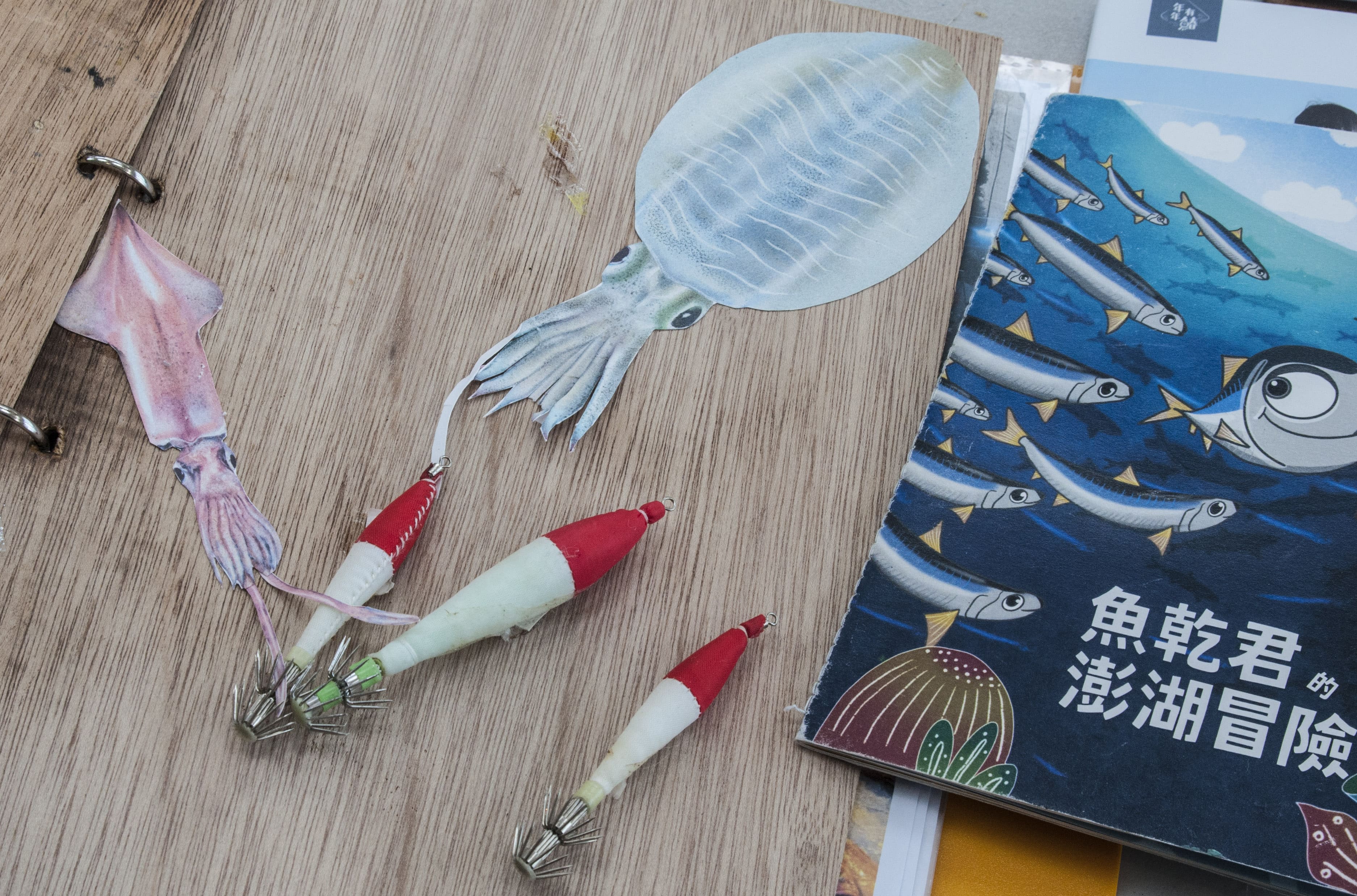 自製的教具與出版品，讓解說更生動且詳盡