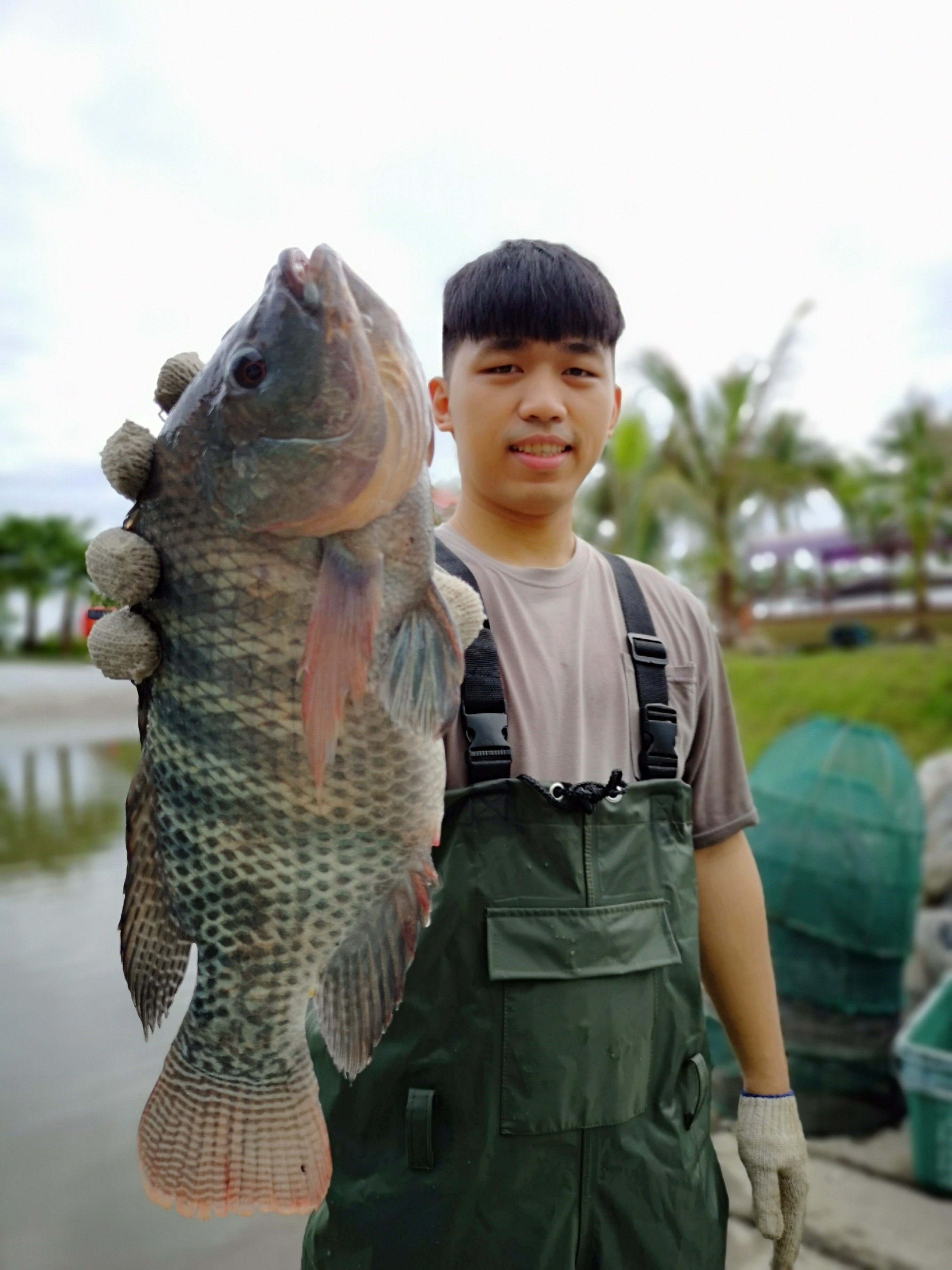 好大一隻台灣鯛，也可以自己鹽烤加菜。