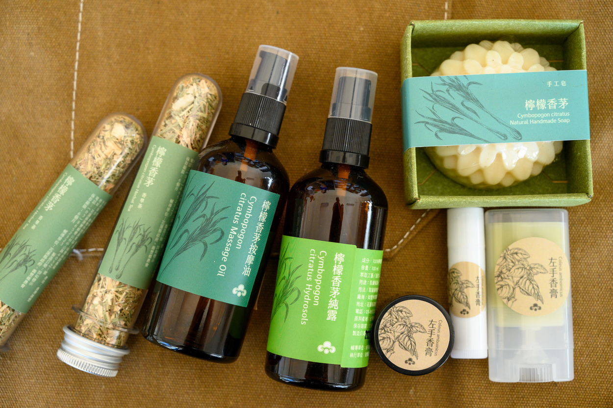如豐休閒農場的眾多香草植物產品。