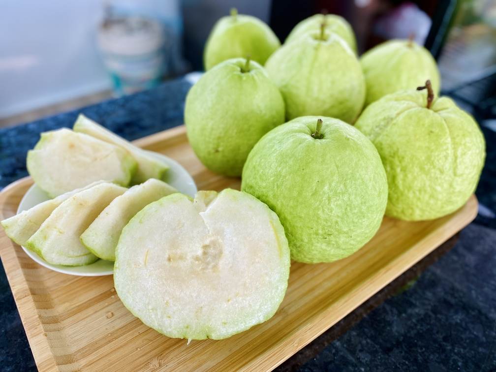 芭樂顆顆飽滿，翠綠誘人，受到頂端客群青睞。