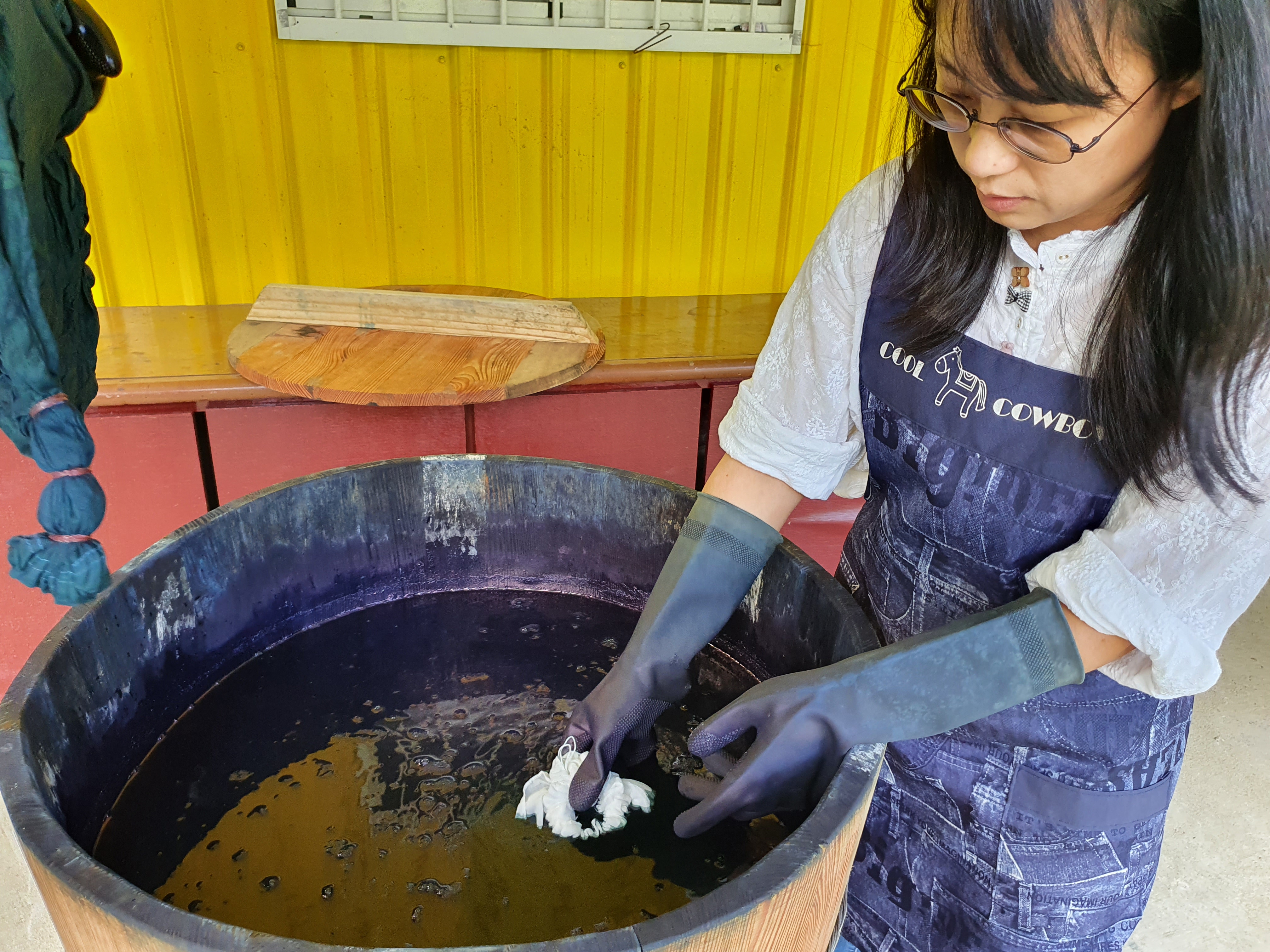 大菁農場提供藍染DIY活動